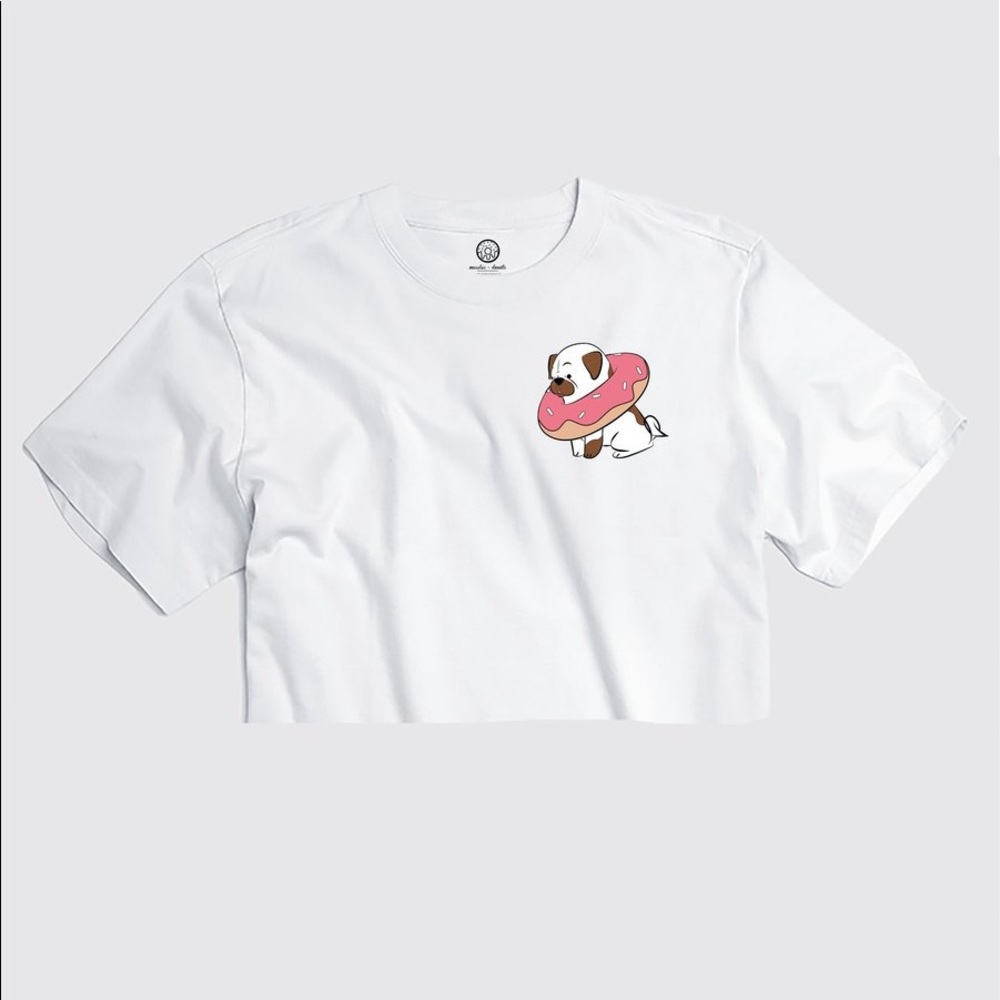 Pups & Donuts - Cropped Tee